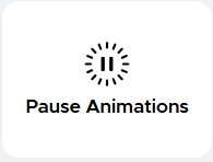 Circular loading symbol representing paused motion or animations.