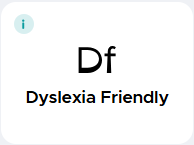 “Df” letters representing dyslexia-friendly text mode.