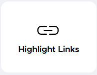 Chain link icon representing emphasised clickable links.