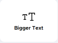 Two “T” letters in different sizes representing enlarged text.