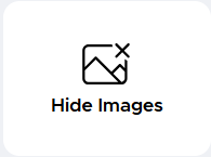 Image placeholder with a cross representing hidden images.