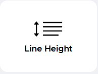 Vertical arrows beside horizontal lines representing increased line spacing.