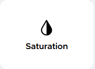 Droplet icon representing colour intensity adjustment.